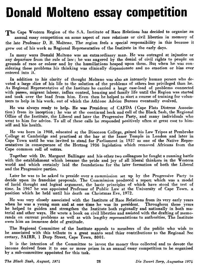 Donald Molteno essay competition