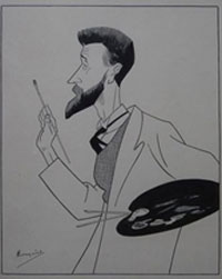 A caricature of Pieter Wenning by DC Boonzaier