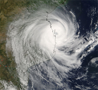Cyclone Favio, a powerful tropical storm, strikes Mozambique
