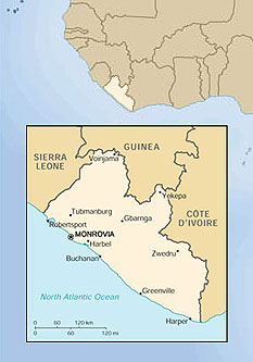 Liberia map