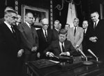 Delegates Signing Nuclear Test Ban Treaty