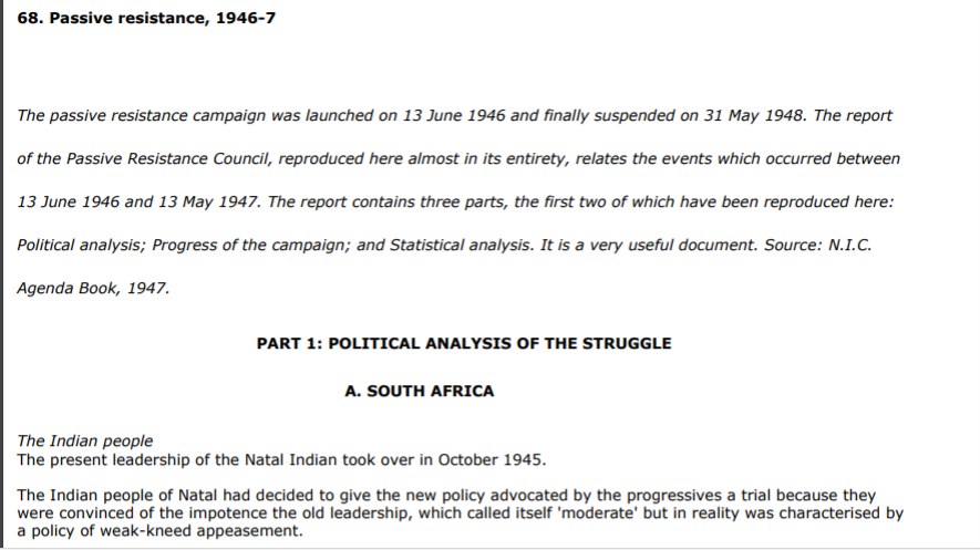 68. Indian passive resistance, 1946-7