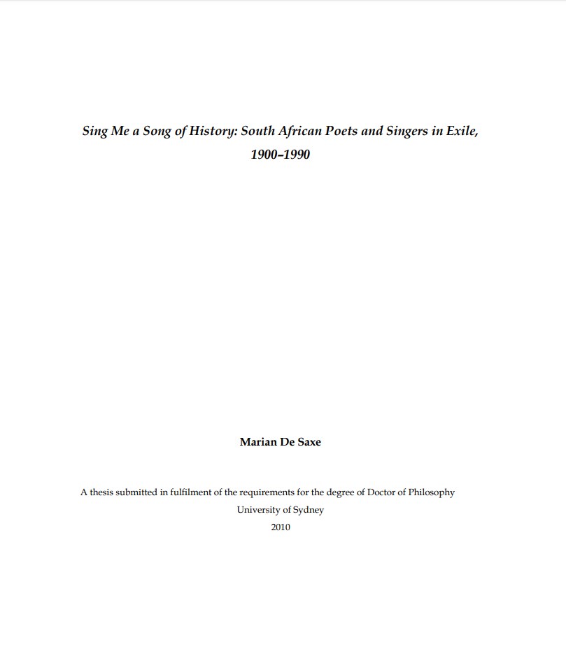 sing me a song front page cover