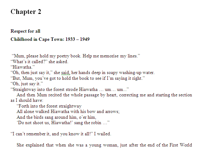 Chapter 2 Respect for all, Childhood in Cape Town, 1933 – 1949 by Denis Goldberg