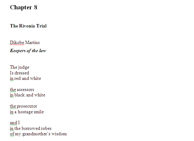 Chapter 8 The Rivonia Trial by Denis Goldberg