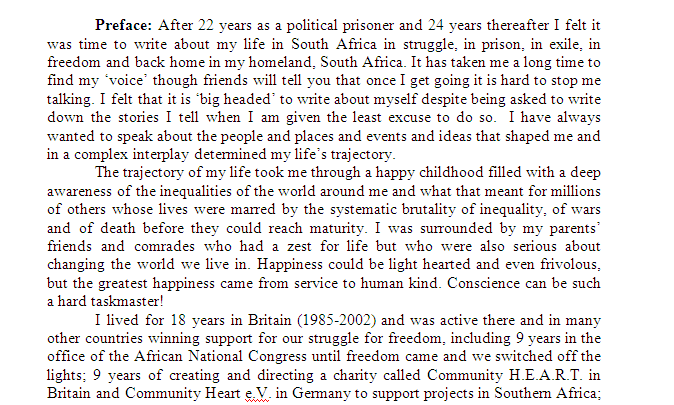 Preface by Denis Goldberg