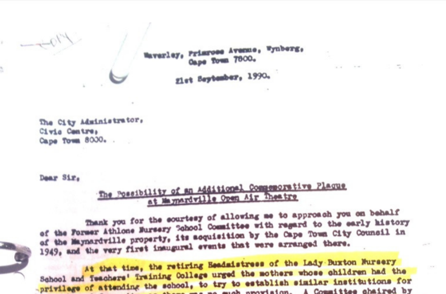 Sheila Chisholm papers -City of Cape Town correspondence