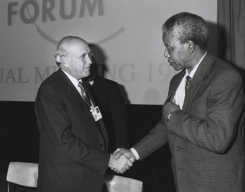F.W. de Klerk announces the release of political prisoners