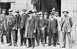 From L to R: Unknown, J. Harlow, G. Martin, H.B. Ash, Dr. Buchanan, J. Dibble, J. Davidson, A. Needham, (Unknown), J.H. Howard, P. Mckillop, J. Tobin and H. Mcmanus