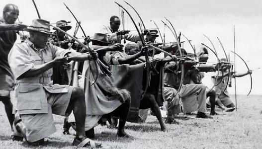 The Kikuyu Home Guard exercise during the Mau Mau rebellion - Kenya, August 1951