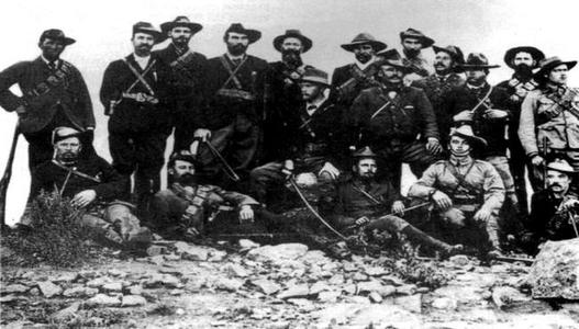 Boer guerilla leader General Jan Smuts with his commando unit while operating against the British in the Cape Colony