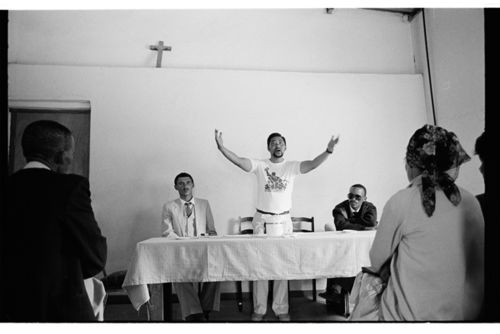 Community meeting about land issues, in Rietpoort, Namaqualand (1987)