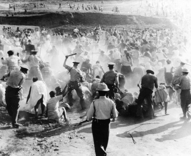 The Sharpeville massacre takes place