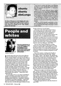 uBuntu, abantu, abeLungu