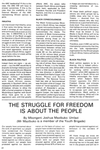 The struggle for freedom is about people | South African History Online