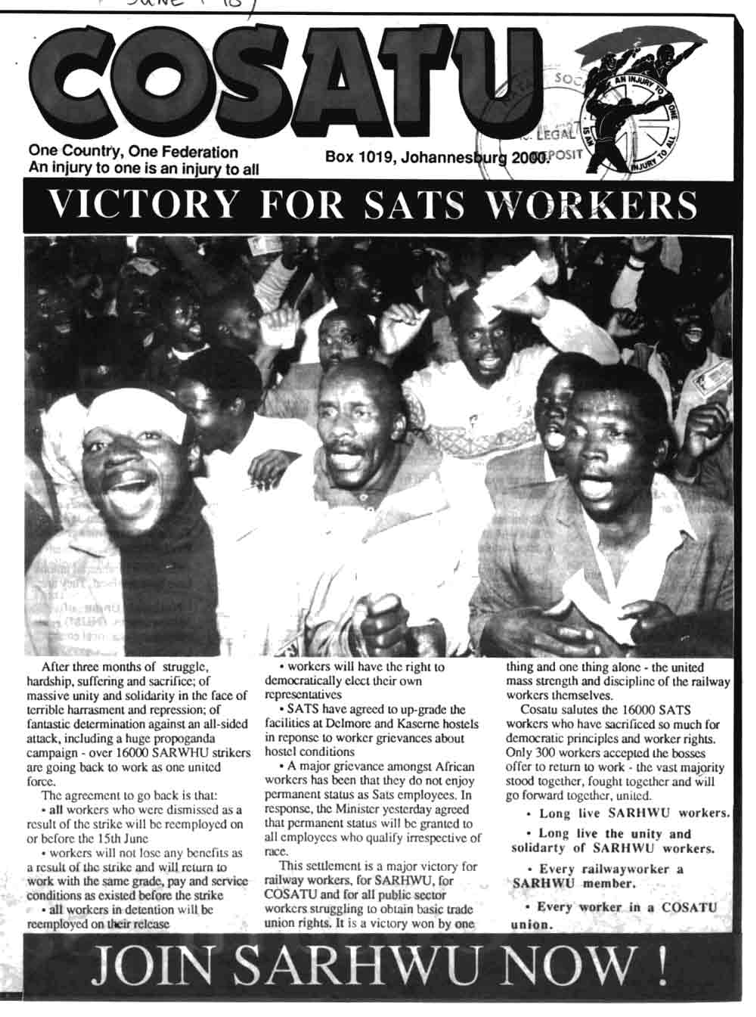 Cosatu News June 1987 South African History Online
