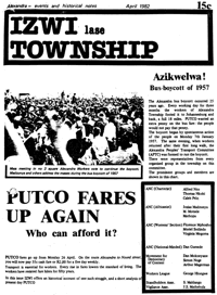 Izwi lase Township April 1982