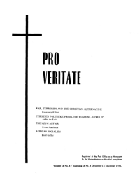 Pro Veritate Volume 09 No 8 December 15 1970