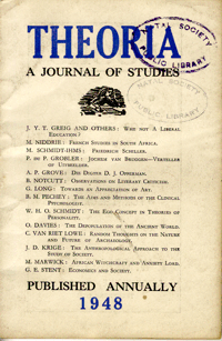 Theoria: a journal of studies of the Arts faculty Natal University