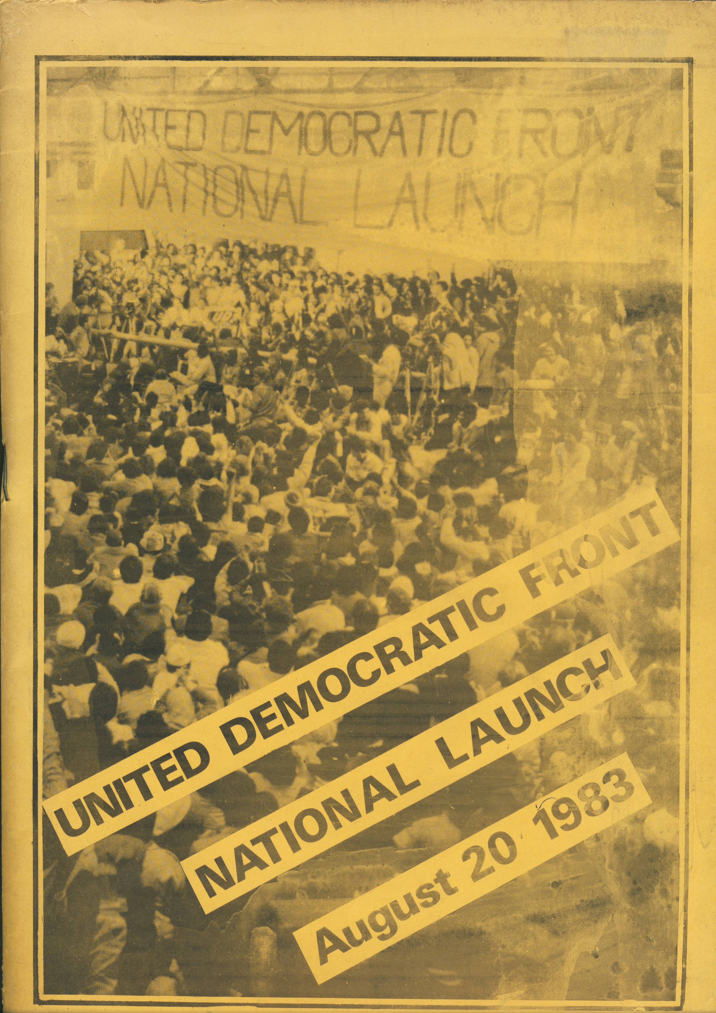 United Democratic Front National Launch August 20 1983 | South African History Online2480 x 3507