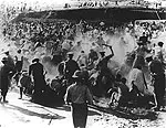 Laurie Bloomfield takes picture of rioting in Cato Manor, Durban