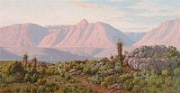Jan Ernst Abraham Volschenk, landscape painter, is born near Riversdale, Western Cape