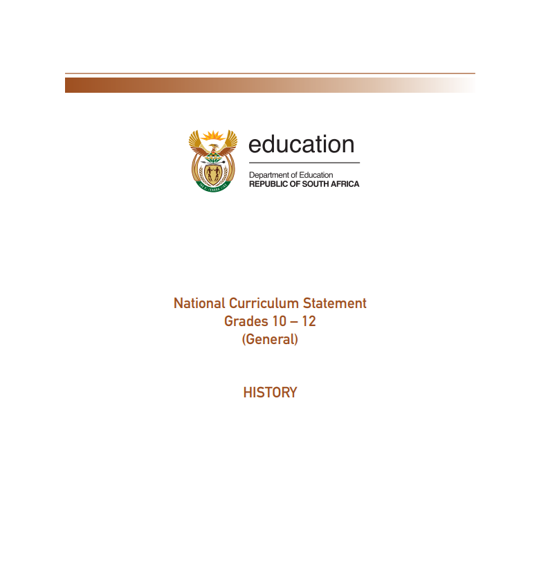 CAPS National Curriculum Statement Grades (2003) 1012 History South