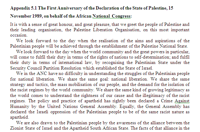 Appendix 5.1 The First Anniversary of the Declaration of the State of Palestine by Denis Goldberg