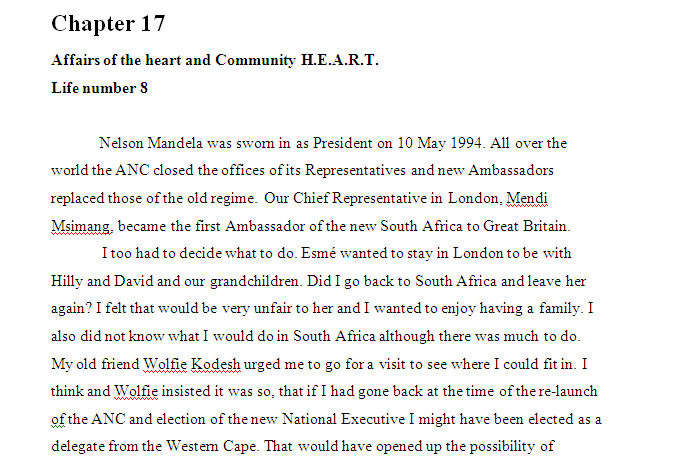 Chapter 17 Affairs of the heart and Community H.E.A.R.T.