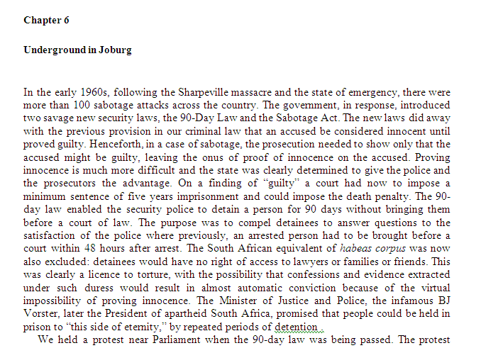 Chapter 6 Underground in Joburg by Denis Goldberg