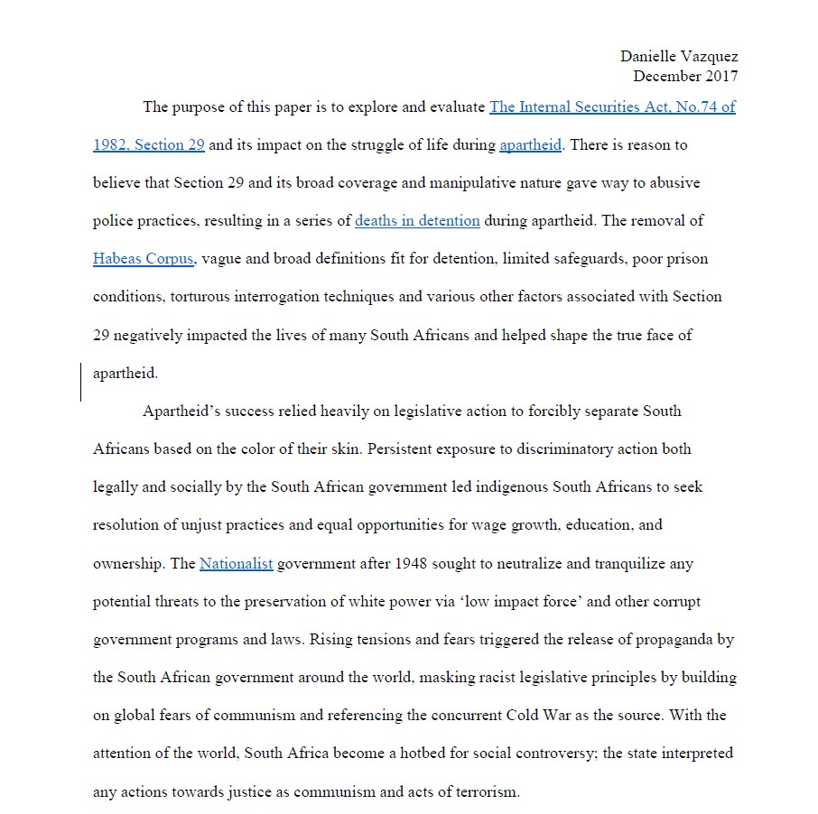 The Internal Securities Act, No.74 of 1982, Section 29 by Danielle Vazquez
