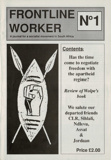 Frontline Worker Issue Number 1- August 1989