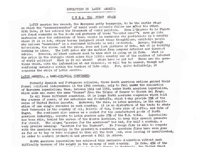 National Liberation Front - Revolution in Latin America