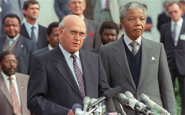 F.W. de Klerk announces the release of Nelson Mandela and unbans political parties