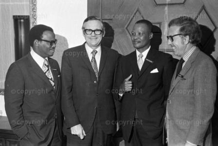 Chief Gatsha Buthelezi, Mr. D. P. de Villiers and Chief Kaiser