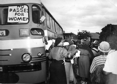 Women organizing themselves for the anti-pass protest campaign