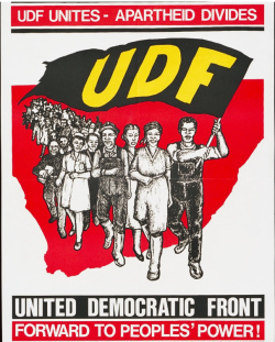 United Democratic Front poster, 1980s, Source: Herskovits Library Archive