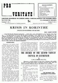Pro Veritate Volume 5 Number 1 May 1966 South African History Online