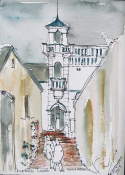 Alfred lane mosque in Simon's Town- art by Kenneth Alexander