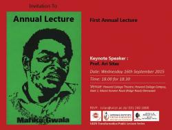 First Mafika Gwala Lecture