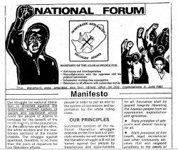 National Forum Manifesto