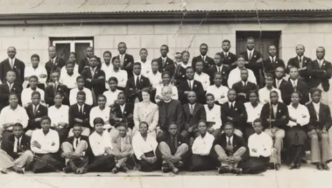 Earliest known-photo of Nelson Mandela at Healdtown College