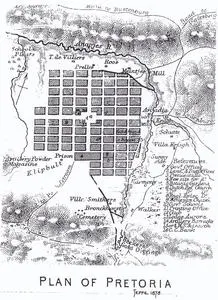 Plan of Pretoria, 1878