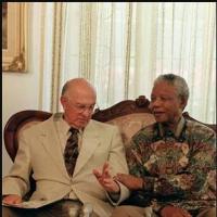 Nelson Mandela meets President P.W. Botha
