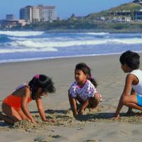 Indian children playing on Durban Beach
