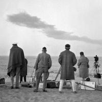 Officials overseeing the atomic bomb test, source: AFP/GETTY IMAGES