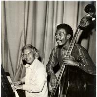 Dave Brubeck (left) and Victor Ntoni (right) in Johannesburg, South Africa, photographer: Ronnie Kweyi 