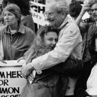 David Kitson with Amandla and Norma, on a City Group (a London based anti-Apartheid organisation) protest