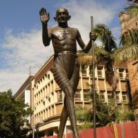 Opposite the old colonial buildings on Church Street in Pietermaritzburg stands the statue of Gandhi, whose notorious ejection from a train shaped his unique version of nonviolent resistance, known as ‘Satyagraha’ or passive resistance.